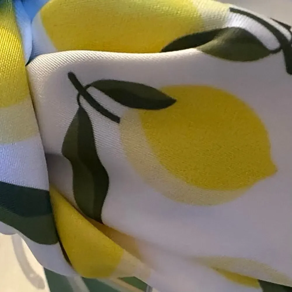NEW Piper K Satin Lemon Print Headband - Picture 4 of 7